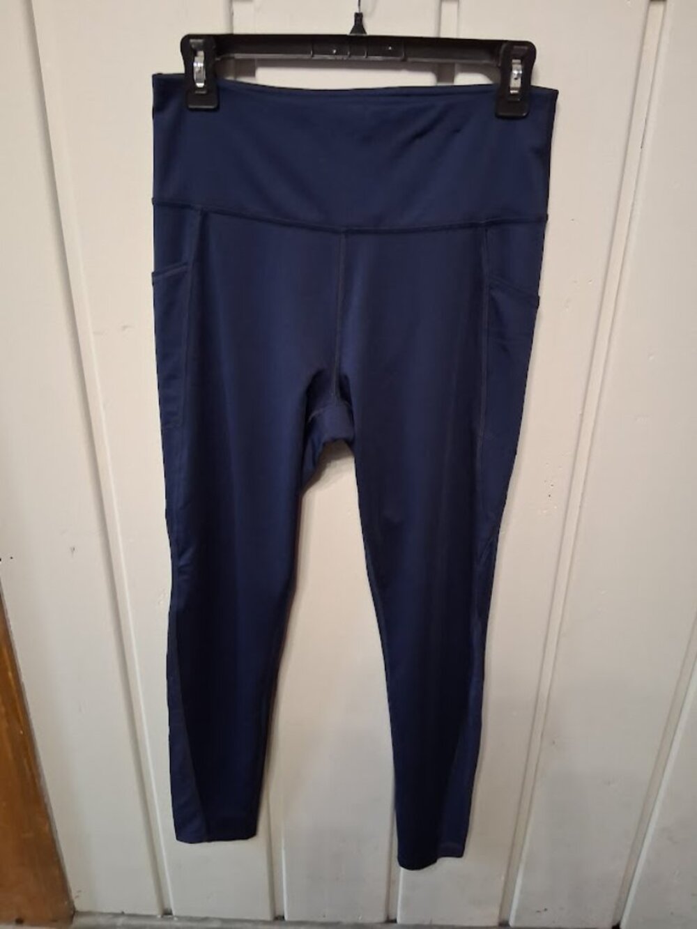 Fila Women's Mesh Vent 7/8 Navy Blue Leggings Sz L